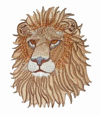 De Klitband van Lion Shape Full Embroidery Patch van de Merrowgrens Steun