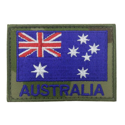 Van het de Vlagpatroon van Australië van de Lasermerrow van het de Grensborduurwerk het Flardvelcro steun