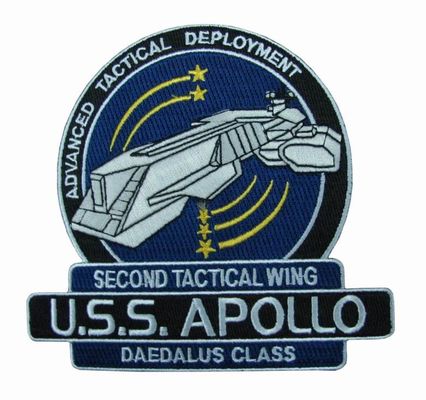 Het Flard 10C van USS Apollo Polyester Background Uniform Embroidered