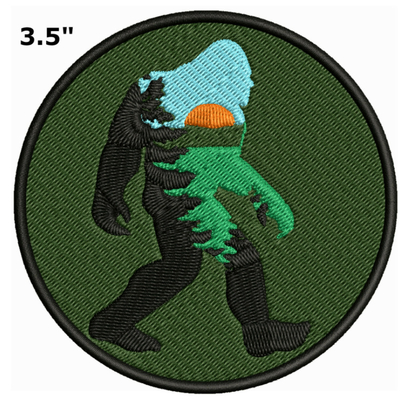 Bigfootzonsondergang Geborduurd Flard ijzer-op Applique-x-Dossiers Cryptid-Geheimzinnigheid UFO