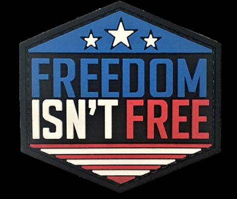 Flard 2D 3D Vrij Logo Freedom Isn ' T van Eco het Vriendschappelijke In reliëf gemaakte pvc