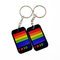 Zacht Siliconepvc Vrolijk Pride Keychains Custom Rainbow Logo