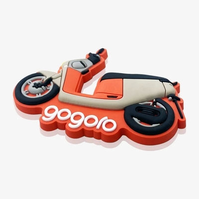 Gepersonaliseerde Gogoro-van de Flardenpvc van de Motordouane Rubber de Koelkastmagneet