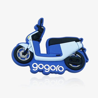 Gepersonaliseerde Gogoro-van de Flardenpvc van de Motordouane Rubber de Koelkastmagneet