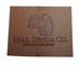 Printing ODM Custom Leather Labels Kleefstof backing