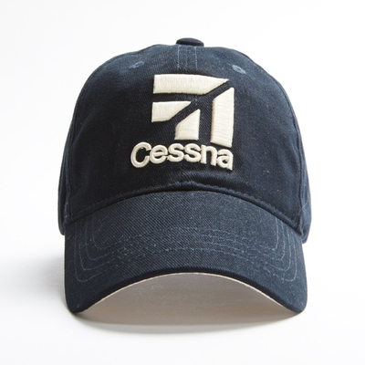 Cessna Baseball Stijl geborduurde logo cap met katoenen sweatband prestaties