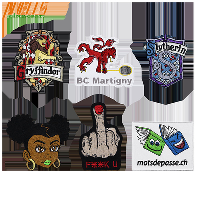 Aangepaste borduurwerk Patches Iron On Merrowed Border en aangepast ontwerp