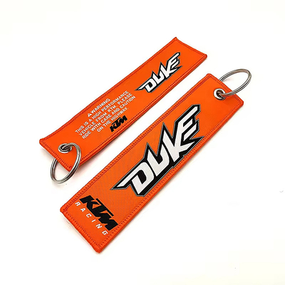 Op maat geweven sleutelhanger souvenir cadeau grote ring op maat logo op maat vorm