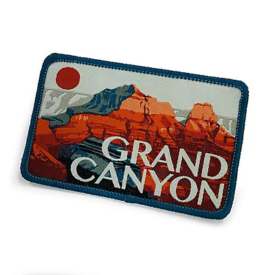Damask Woven Patches Kleding Patches Customized Laser Cut Border Snap Back Heat Press