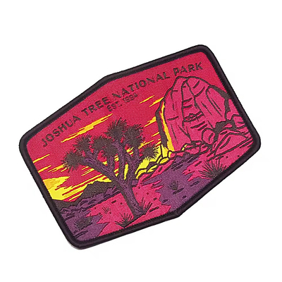 Custom Iron On Woven Label Patch Brand Logo Badge Woven Patches voor kleding