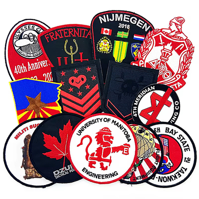Gepersonaliseerde geborduurde badge Velcro back patches voor jeans en jassen