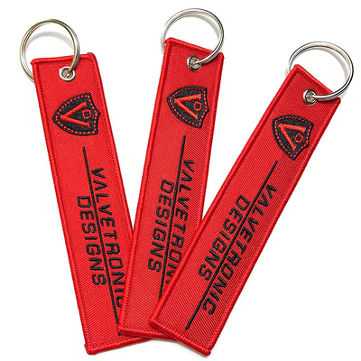 Aanpasbare Sleutelhanger Dubbelzijden Borduurde Sleutelhanger Custom Logo Merrow Borduurde Patch Sleutelhangers