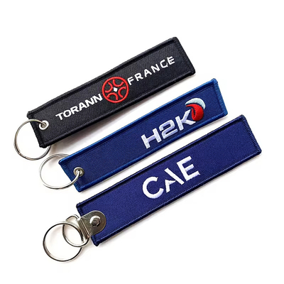 Direct Factory aangepaste promotiegeschenk logo borduurwerk Sleutelhanger