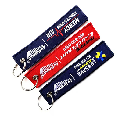 Direct Factory aangepaste promotiegeschenk logo borduurwerk Sleutelhanger