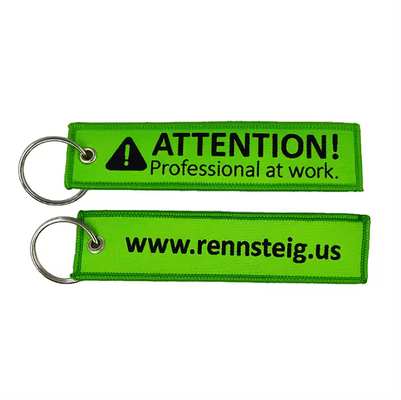 Custom logo Stof geborduurde sleuteltags Geweven logo voor de vlucht Jet tags Sleutelhangers Als cadeau