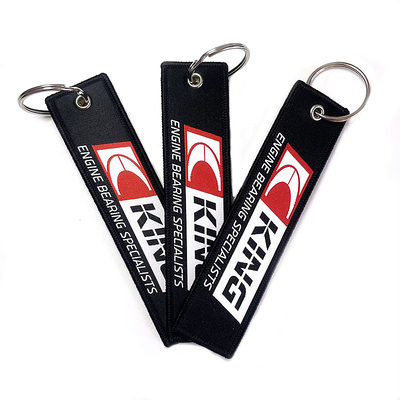 Custom logo Stof geborduurde sleuteltags Geweven logo voor de vlucht Jet tags Sleutelhangers Als cadeau