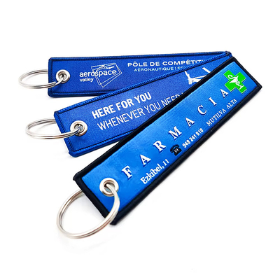 Geweven Stof Custom Blank Motorcycle Borduur Sleutelhanger Borduurde Anime Sleutel Jet Tag voor Auto &amp; Motorcycle