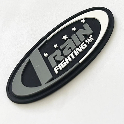 Op maat gemaakte rubber 3D logo label PVC geïmprimeerde gegraveerde rubber patch PVC patches
