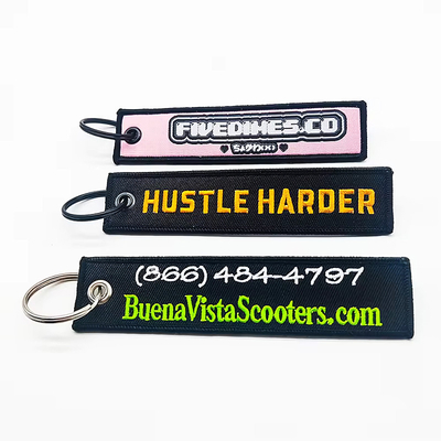 Custom geborduurde sleutelhanger Dubbelzijdige anime Geborduurde sleuteltags