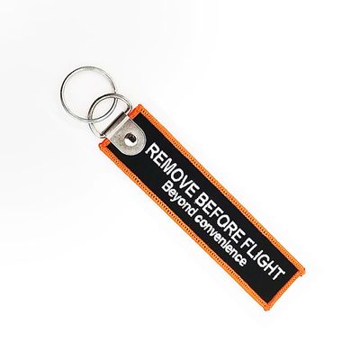 Custom Logo Jet Tags Stof Geprinte Geborduurde Sleutelring Geborduurde Sleutelhanger