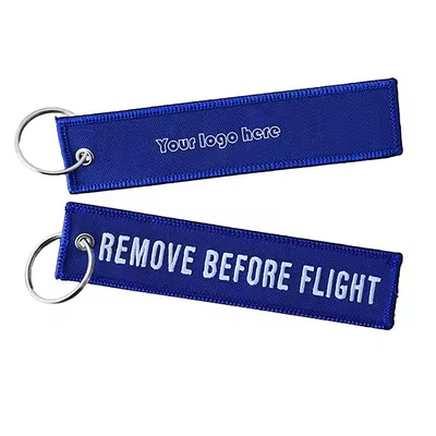 Custom Logo Jet Tags Stof Geprinte borduurwerk Sleutelhanger Lichtgewicht Borduurwerk