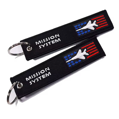 Custom sublimatie logo Borduurwerk Design sleutelhangers sleutelhanger tags