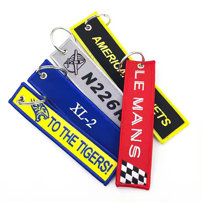 Custom sublimatie logo Borduurwerk Design sleutelhangers sleutelhanger tags