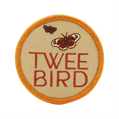 Gepersonaliseerde geborduurde logo patches met verweven rand ontwerp