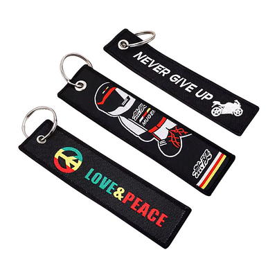 Aanpassing Gepersonaliseerde Geweven Sleutel Tag Scheer Charme Zachte Metalen Sleutelhangers