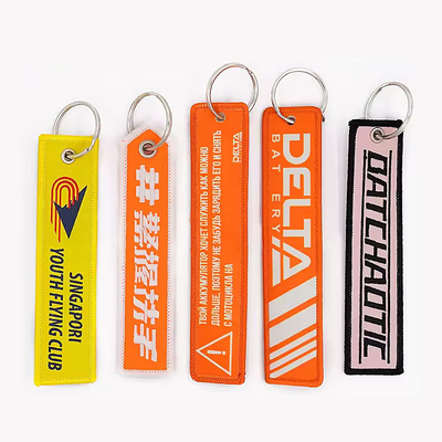 Aanpassing Gepersonaliseerde Geweven Sleutel Tag Scheer Charme Zachte Metalen Sleutelhangers