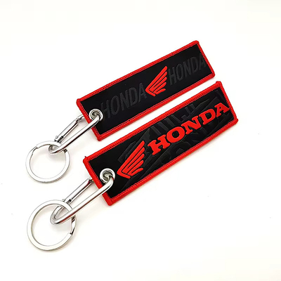 Gepersonaliseerde geweven sleutelhanger geschenk jet tags accessoires sleutelringen sleutelhangers voor bagage