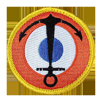 Geborduurde geweven stoffen logo patch met haak bevestiging voor aangepaste hoeden en kleding