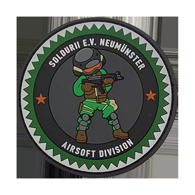 Custom Iron On PVC Label Patch Wholesale Brand Logo Badge PVC patches voor kleding
