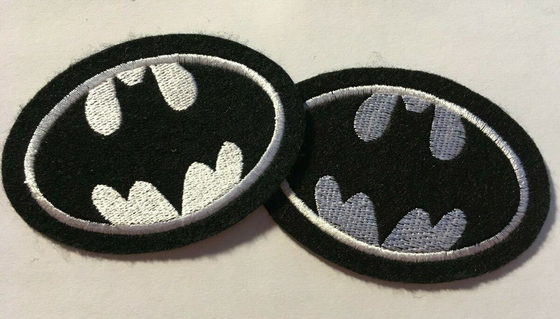 Borduurwerkijzer op Applique-Flard 4“ BATMAN LOGO Heat Cut Border