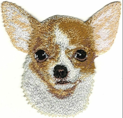 3.25“ Chihuahua-het Flard van het het Rassenborduurwerk van de Portrethond