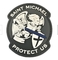 Van het Moreelflarden van pvc van heilige Michael Protect Us Custom de Klitbandgehechtheid 10C