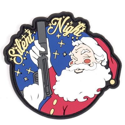 Kerst Stille Nacht Moreel PVC Patch Armband Tactische Militaire Moreel Badge Embleem
