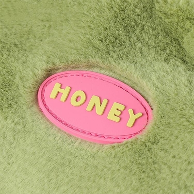 Het vlakke Flard Honey Logo For Clothes Hats van pvc van 3M Glue Rubber Morale