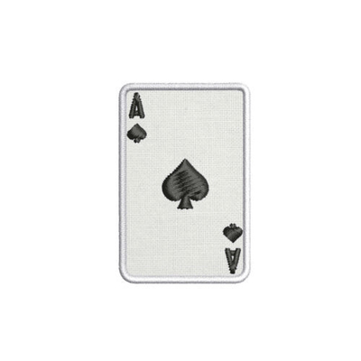 Ace van de Pookblackjack van Vegas van het Hartendouane Geborduurd Flard