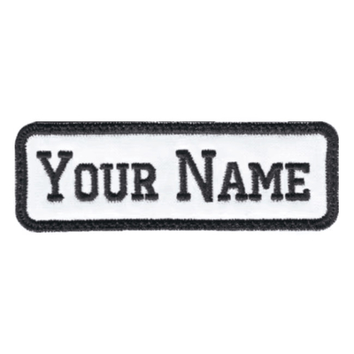 Rechthoekige gepersonaliseerde geborduurde naam tag aangepast ijzer op patches