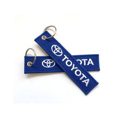 Toyota Custom Keychain Borduurwerk Dubbelzijdig Autocadeau Custom Logo Borduurwerk Sleutelhanger