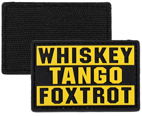 Van het Flard Tactische Militaire 3D Flarden van pvc van Foxtrot WTF van de whiskytango 3D Kleur van Pantone