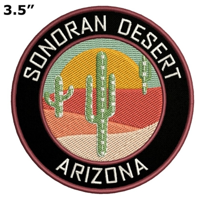 De Flardenijzer van Arizona van de Sonoranwoestijn naait het Wasbare Geborduurde/op Decoratieve Applique
