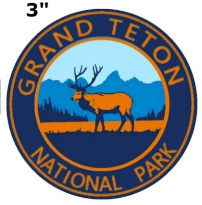 Naait het Nationale Park Geborduurde het Flardijzer van Grand Teton op/bij de Steun
