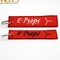 duurzame Custom Woven Keychain Promotionele Polyester Fabric Tag Keychain