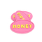Het vlakke Flard Honey Logo For Clothes Hats van pvc van 3M Glue Rubber Morale