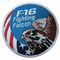4“ F-16 het Vechten Valkijzer op Geborduurde Flarden