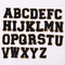 A-Z Embroidered Alphabet Letters-het Goud schittert Grensijzer op Chenille-Flarden