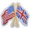 Naai op het Flard de V.S. van Groot-Brittannië Applique en GB Verenigd Brits Kenteken 3,25“