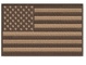 Amerikaans Vlag Geborduurd het Flardijzer van de keperstofstof op de Woestijn Tan Subdued Shoulder de V.S. van de V.S.
